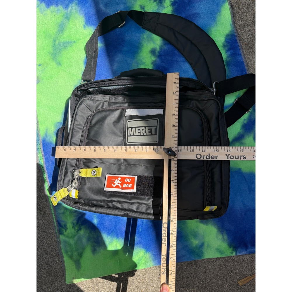 Meret Go Bag Tactical Messenger Bag Unisex Large Black Ballistic Nylon EMS Duty - Picture 6 of 6